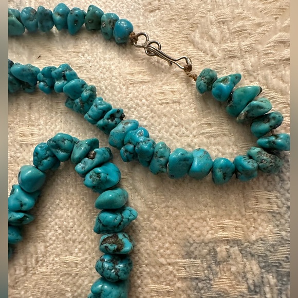COPY - Vintage Navajo Turquoise Nugget Necklace 20” - 49 grams - Picture 6 of 14